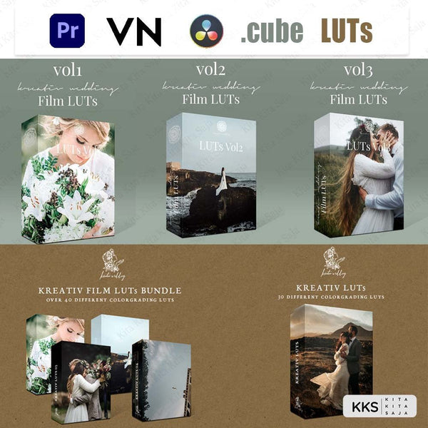 (BISA VN) New Kreativ Wedding LUT LUTs Bundle Lengkap untuk VN Premiere Pro Davinci Resolve | Android iOS PC[ MICHIGO ST
