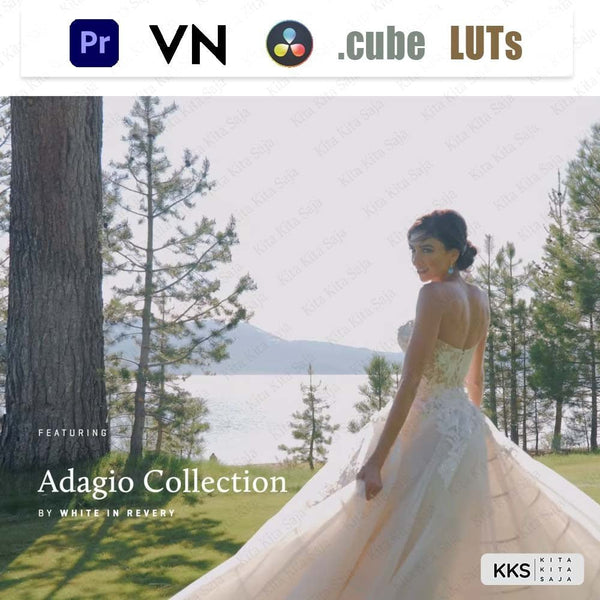 (BISA VN) White in Revery - Adagio Original Fine Art Wedding Video LUTs untuk VN Premiere Pro Davinci Resolve | Android