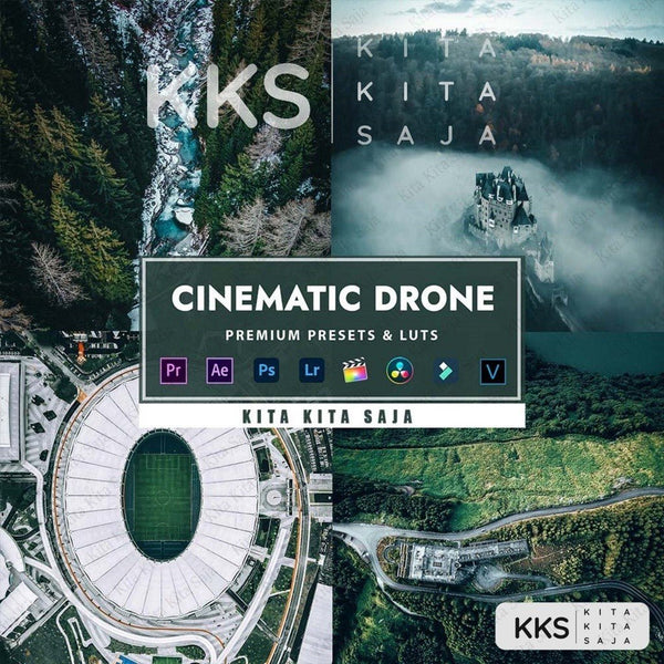 Cinematic Drone - Premium Preset Lightroom Foto dan Video LUT LUTs VN Android IOS & PC Premiere Pro Davinci[ MICHIGO STU