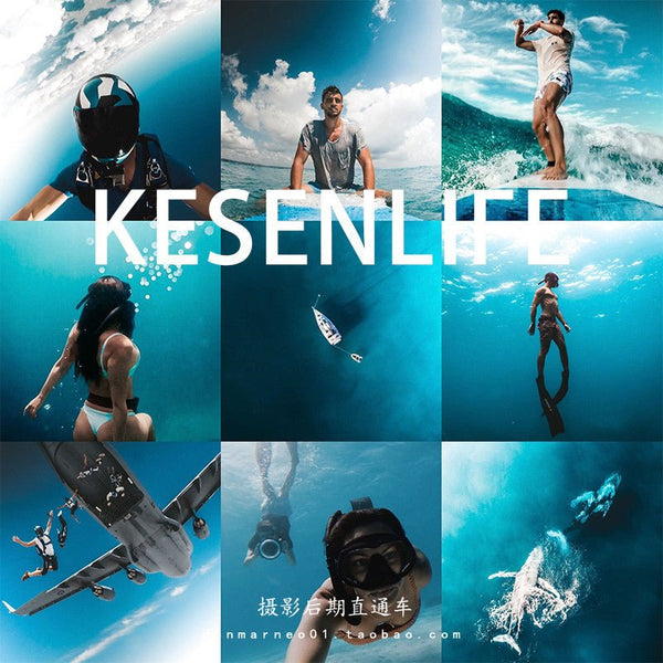 📸 Diving Portrait Island Blue-Green Tone – Lightroom Preset (FCPX, DaVinci, PS, LUT, Mobile, LR)