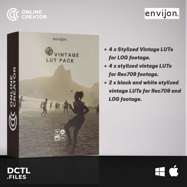 Envijon Vintage Video LUT Color Grading Preset