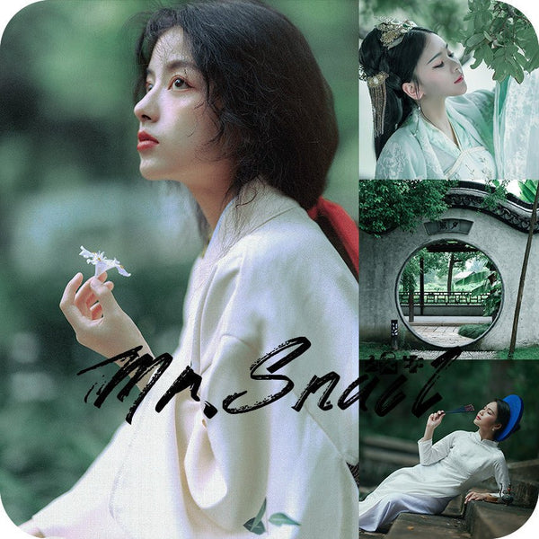 PRESET LR | 🎨 Mr.242 Sky Blue Rain - Elegant Ancient Chinese Hanfu Portrait Lightroom & PS LUT