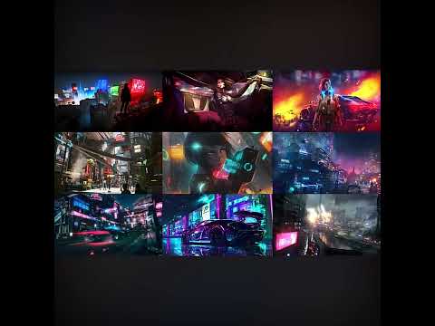 Visual Pack 🎬 | 3D Cyberpunk City Street 🌃 Cool Futuristic LED Background Video | Live Stream Screen Casting Display