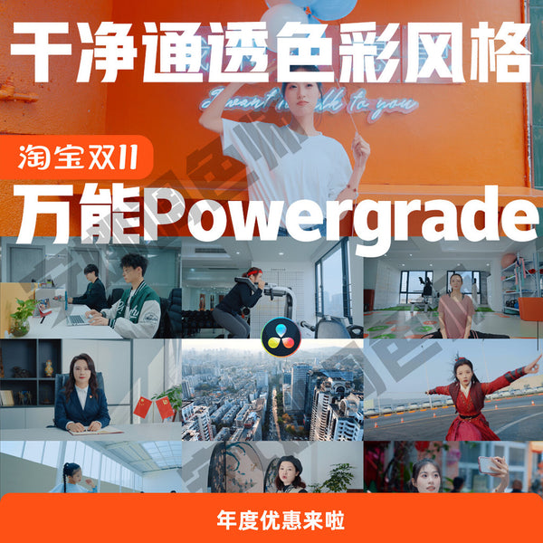 🎞️ PowerGrade + LUT – DaVinci Clean & Transparent Color Style Universal Node Preset ✨