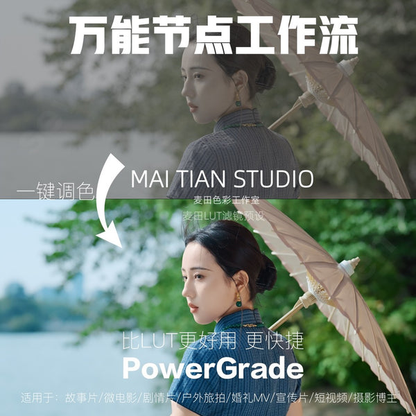 🎞️ POWERGRADE | Clean Transparent Color Style • Universal Node Setup • LUT Templates 【MICHIGO STUDIO】