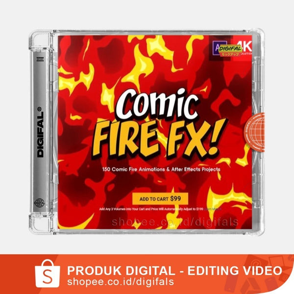 BusyBoxx - V06 Comic Fire FX 4K - For Capcut, Premiere Pro, After Effects, Filmora, Final Cut Pro, Kinemaster, VN, Davin