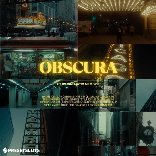 OBSCURA Cinematic Memories LUTS | APPLE LOG SLOG3 Blackmagic