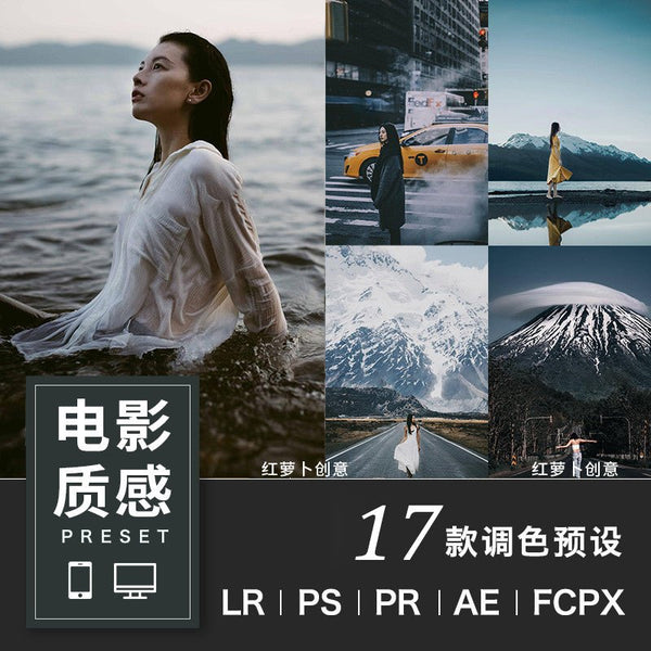 🎨 Teal & Gray Cinematic LUTs | Lightroom, PS, PR & Mobile Film-Style Color Grading Presets