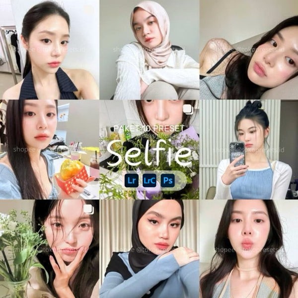 10 Preset Lightroom Aesthetic Selfie | Filter Lightroom Mobile DNG XMP | iPhone Android PC