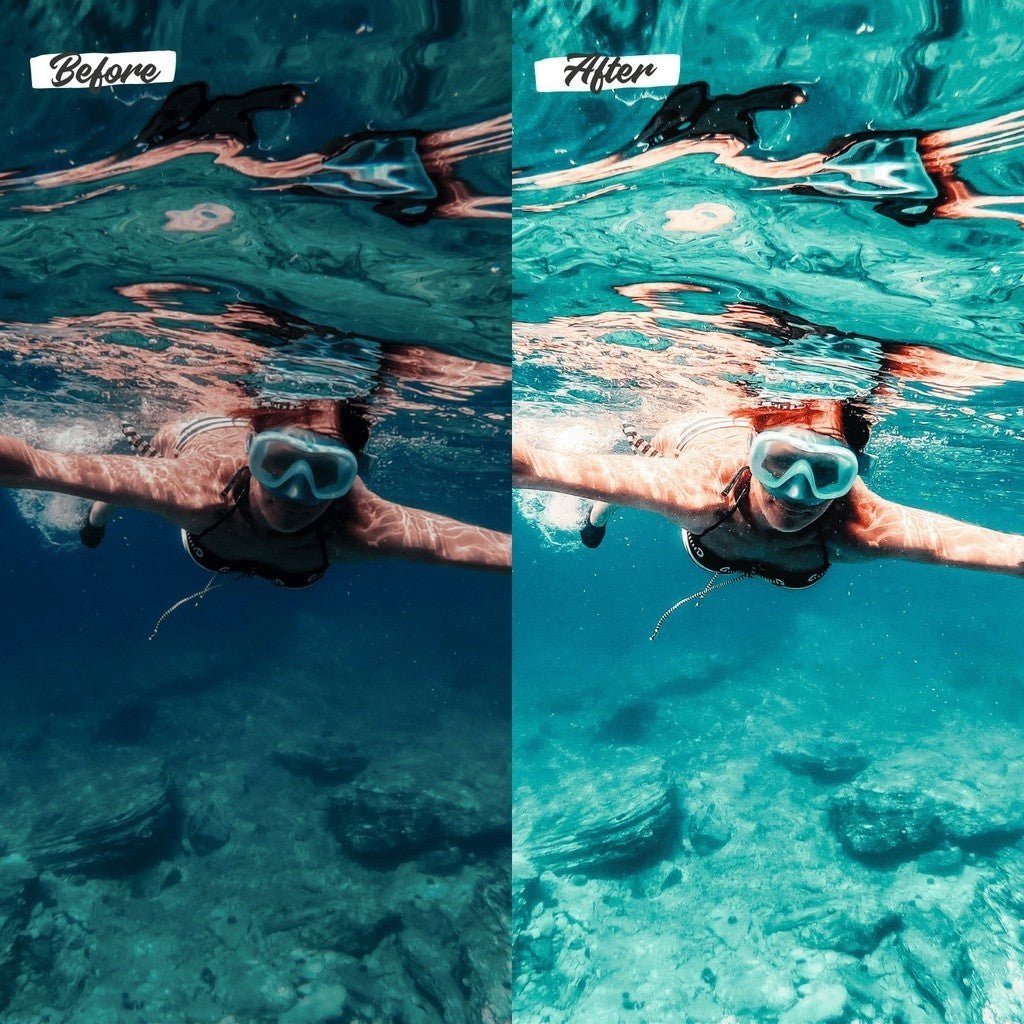 27 Lightroom Preset Under Water & Luts Video Filter Mobile (IOS/Android) dan Dekstop - MICHIGO STUDIO