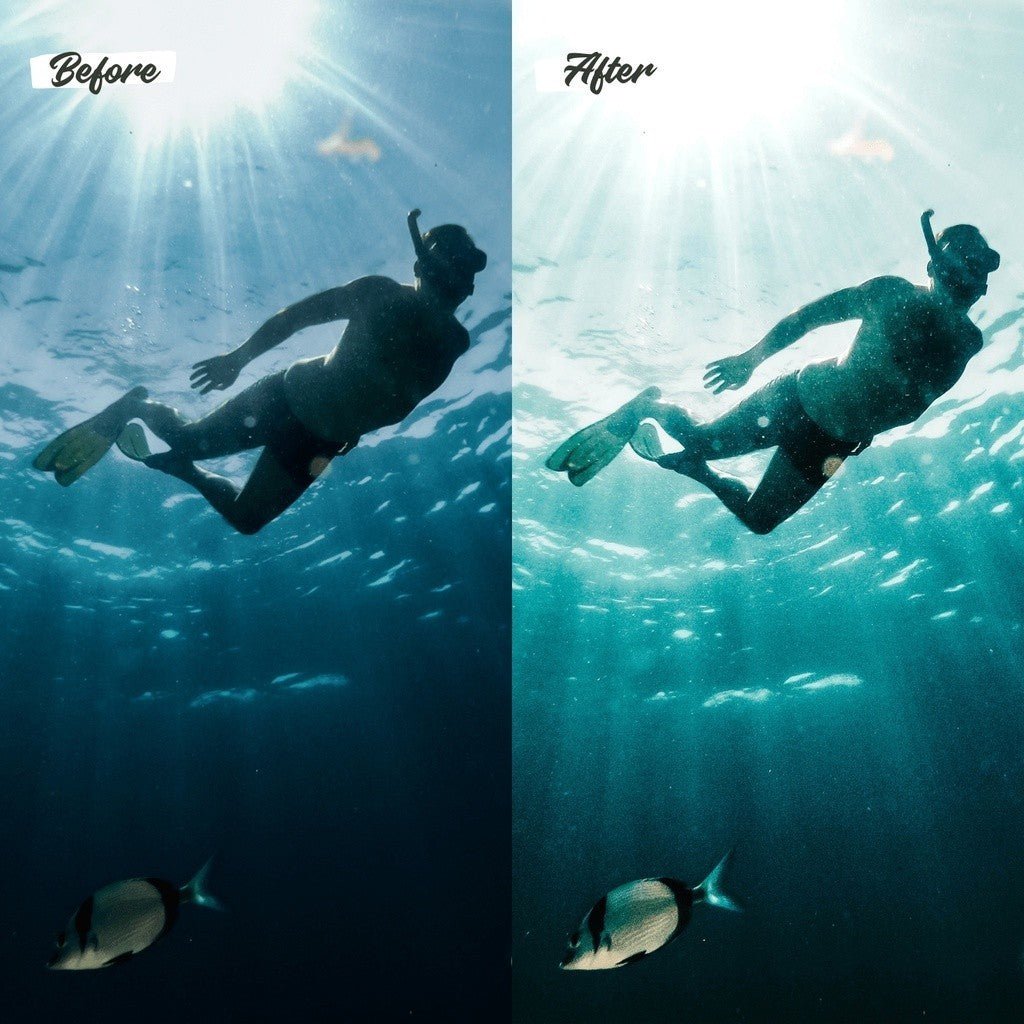 27 Lightroom Preset Under Water & Luts Video Filter Mobile (IOS/Android) dan Dekstop - MICHIGO STUDIO