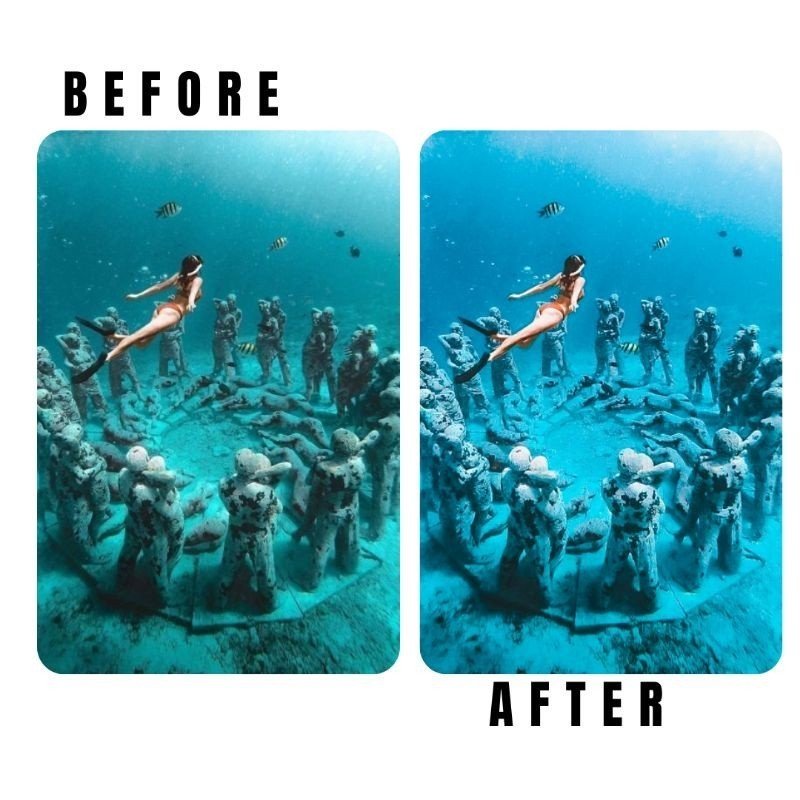 27 Lightroom Preset Under Water & Luts Video Filter Mobile (IOS/Android) dan Dekstop[ MICHIGO STUDIO ] - MICHIGO STUDIO