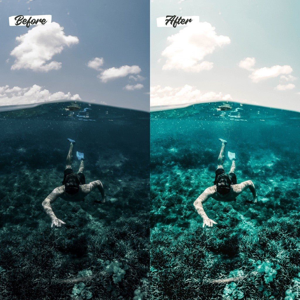 27 Lightroom Preset Under Water & Luts Video Filter Mobile (IOS/Android) dan Dekstop[ MICHIGO STUDIO ] - MICHIGO STUDIO