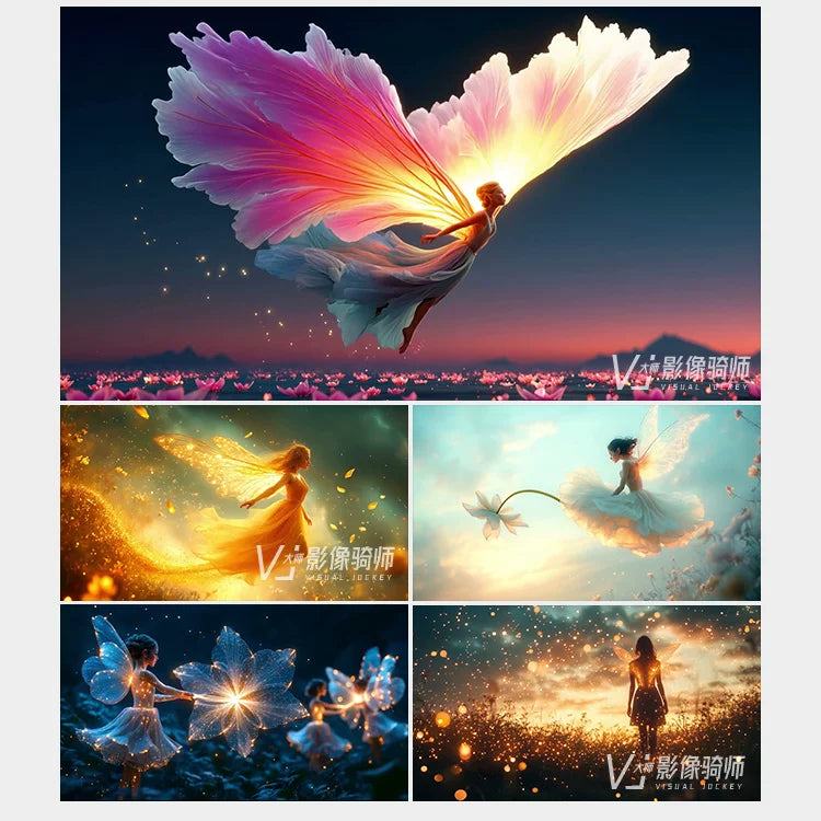 Visual Pack 🎬 | Elegant Dreamy Forest with Fairies & Flowers | Nightclub & Bar LED Screen VJ Video Background 🌿✨