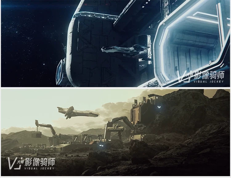 Visual Pack 🎬 | Astronaut Future City Space Station Journey | Sci-Fi Universe LED Background VJ Loop for DJ Club