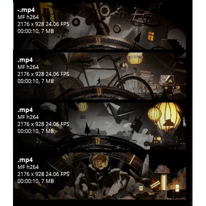 Premium Vintage Time Gear & Bicycle Visuals: Retro Clockwork Motion Graphics. Luxury Steampunk Aesthetic for Livehouse Stage Backgrounds & Professional VJ Loops. ⚙️🚲🕰️⏳📜