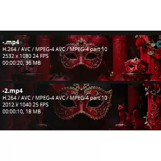 Mystical Red Masquerade Ball VJ Visuals 🎭 Elegant Rose, Cat Silhouette & Gemstones | Smoky Stone Pillars Background for Livehouse & Luxury Events ✨
