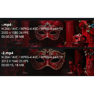 Mystical Red Masquerade Ball VJ Visuals 🎭 Elegant Rose, Cat Silhouette & Gemstones | Smoky Stone Pillars Background for Livehouse & Luxury Events ✨