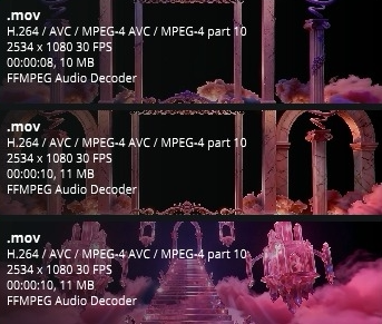 Pink Crystal Marble Archway & Roman Pillars: Dreamy Castle in the Clouds. Aesthetic Livehouse Visuals, Romantic Stage Background & Wedding Event VJ Asset. 💗💎🏛️☁️🏰✨