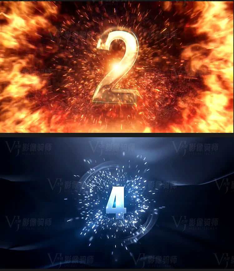 Visual Pack 🎬 | 4K VJ Video of Dynamic Particle Countdown ⏱️✨ for Clubs, Bars & Festival LED Stage 🎶💡