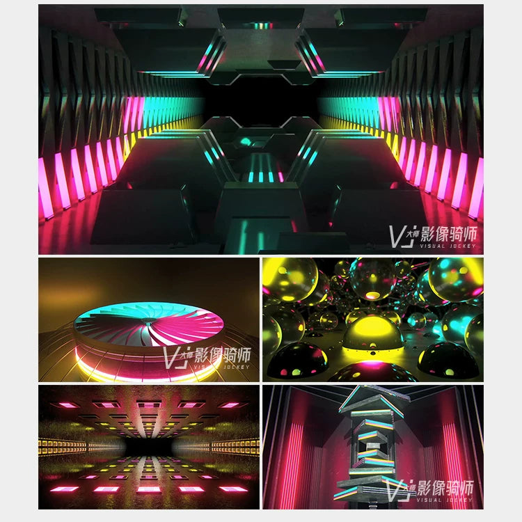 Visual Pack 🎬 | 3D Colorful Light Lines Background | Bar Nightclub Stage Live LED Screen VJ Loop 🌈💃✨