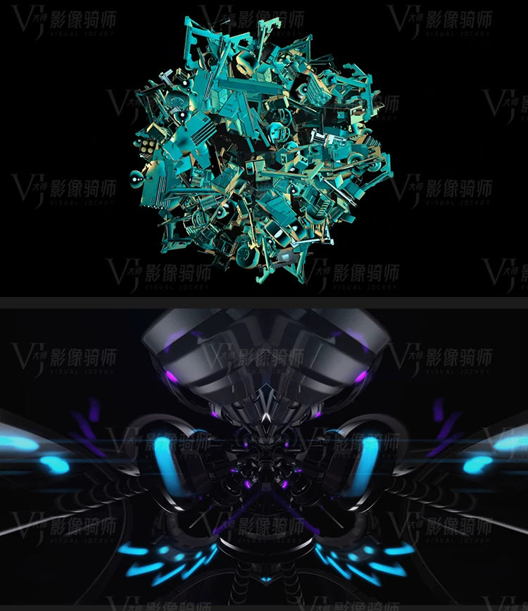 Visual Pack 🎬 | 3D Metallic Motion & Light | Nightclub Bar Stage LED Screen Live VJ Loop Background 4K 🔥