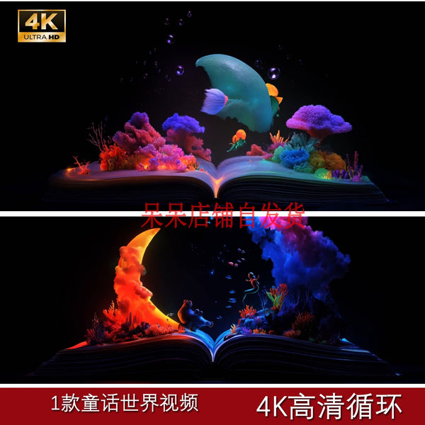 4K Fairytale Underwater World Video Material | Dreamy Coral Reef LED Screen Background | Fantasy VJ Loop for Live Performance | Motion Graphic Visual Assets 238 🐠🪸🔮