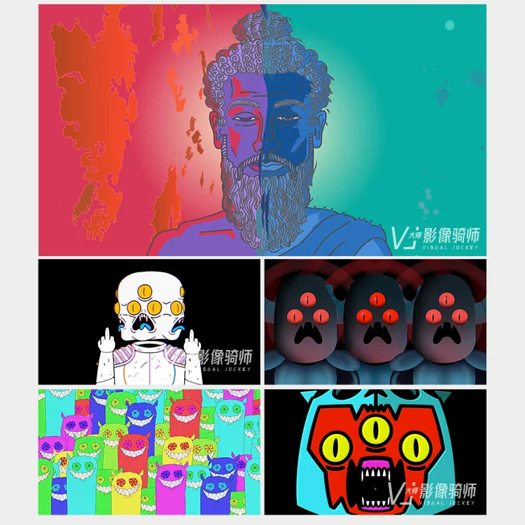 Visual Pack 🎬 | Vaporwave Hip Hop Cartoon Anime | Cool Nightclub VJ LED Video Background for DJ & Club 🔥