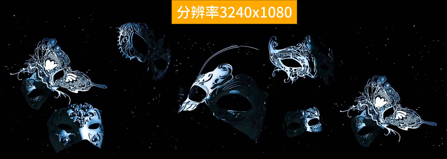 Premium Masquerade Mask Assets: High-End Geometric Imagery & Aesthetic Cinematic Backgrounds | Mysterious Artistic Video Loops for Live House & Stage Visuals 🎭📐✨