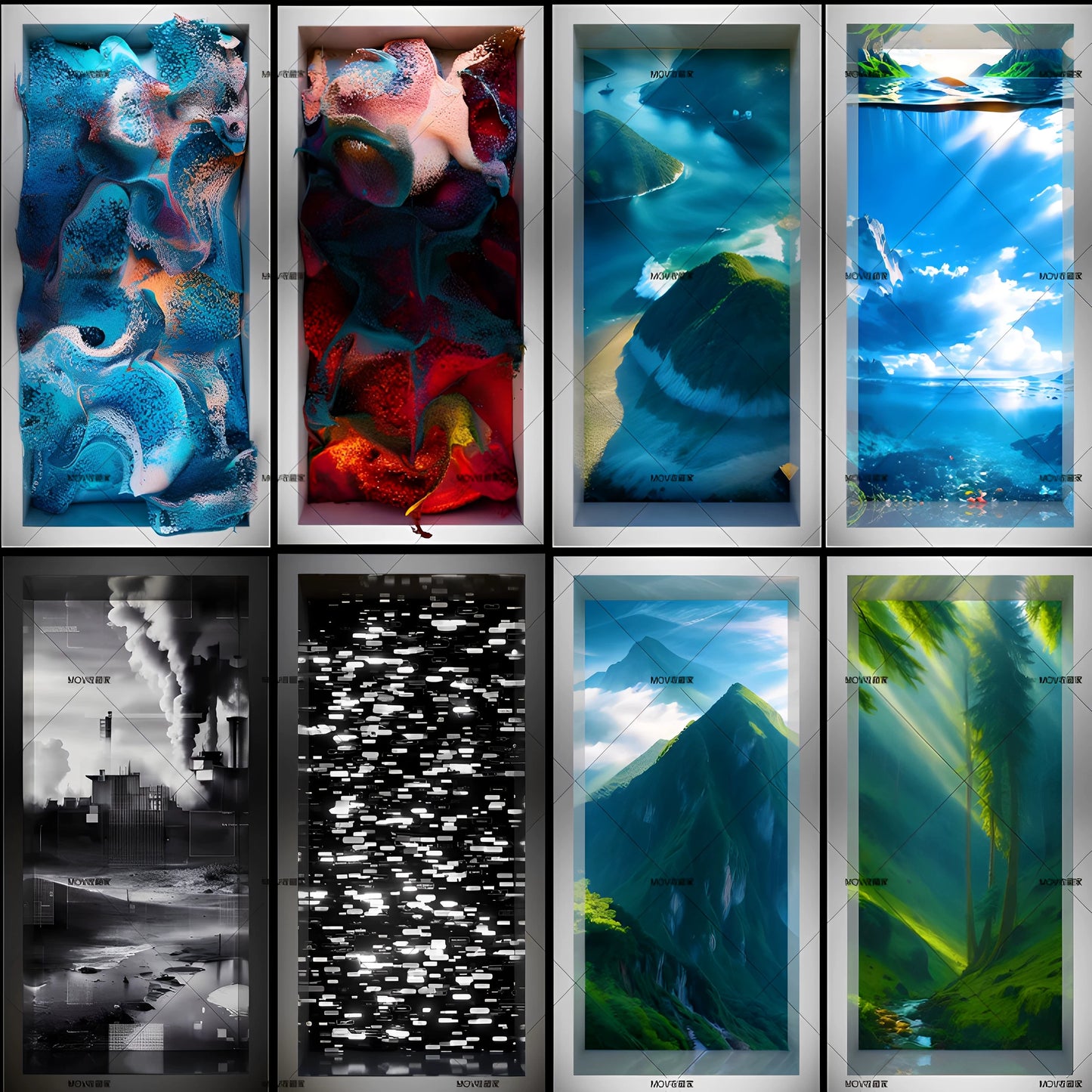 VISUAL | 🧬 Glasses-free 3D abstract art, particle fluid flow, outdoor exhibition & creative decor, LED large-screen background video