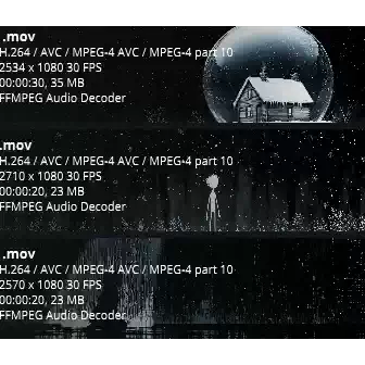 Dark Monochrome Winter Forest VJ Visuals 🌲 Snowy Cabin & Crystal Ball Night Scene | Black & White Aesthetic LED Stage Background for Livehouse & Dark Events ❄️