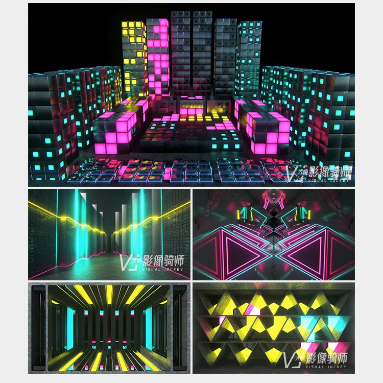 Visual Pack 🎬 | 3D Colorful Light Lines Background | Bar Nightclub Stage Live LED Screen VJ Loop 🌈💃✨