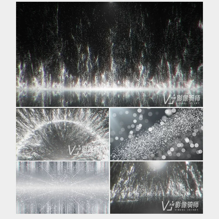 Visual Pack 🎬 | White Tech Particles Floating Light Glow | Retro Bar Stage LED Screen Background VJ Loop for DJ