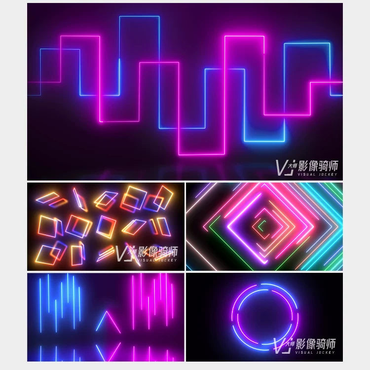 Visual Pack 🎬 | Vibrant Neon Light Motion | Nightclub Bar Stage LED Screen Live VJ Loop Background 4K 🔥🎶