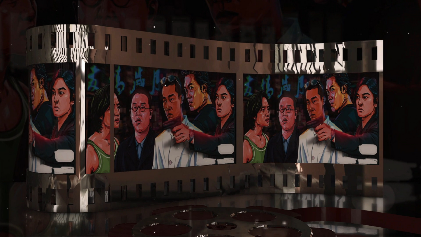 Premium 90s Hong Kong Retro Gangster Visuals: "Young and Dangerous" Cinematic Style. High-End Livehouse Background & Nostalgic VJ Loop for Classic HK Pop & Rock. 🐲🔥🕶️📼🌃