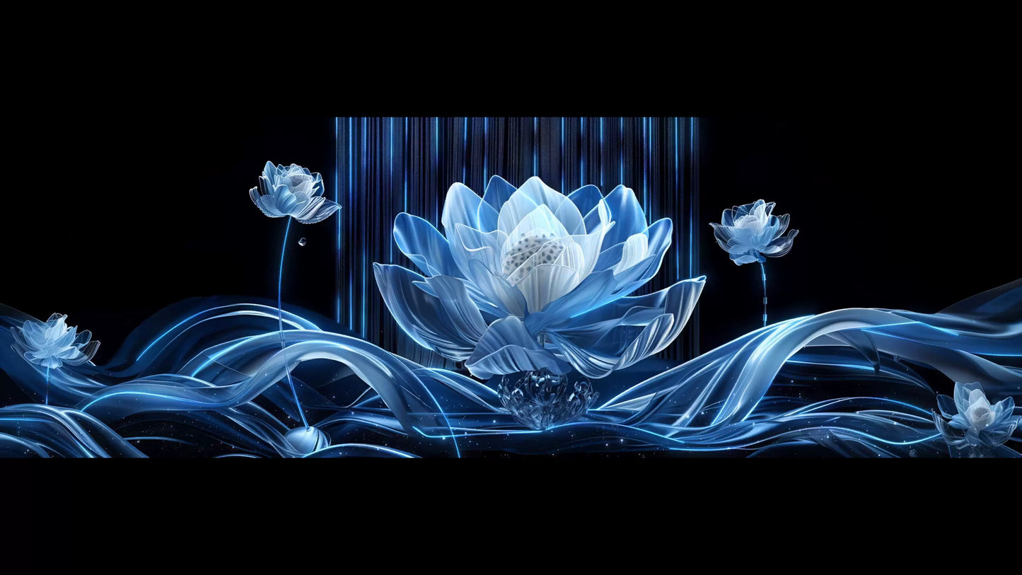 5 Sets 4K Chinese Style Lotus & Flowing Water VJ Loops | Blue & White Porcelain & Crystal Flower LED Backgrounds | Livehouse & Concert Stage Video Material 🪷🏺✨