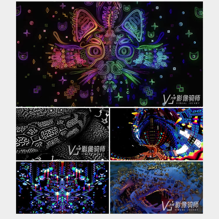 Visual Pack 🎬 | Cool & Stylish Snake & Frog | Live Performance Stage LED Screen VJ Background for Bar & KTV 🐍🐸✨