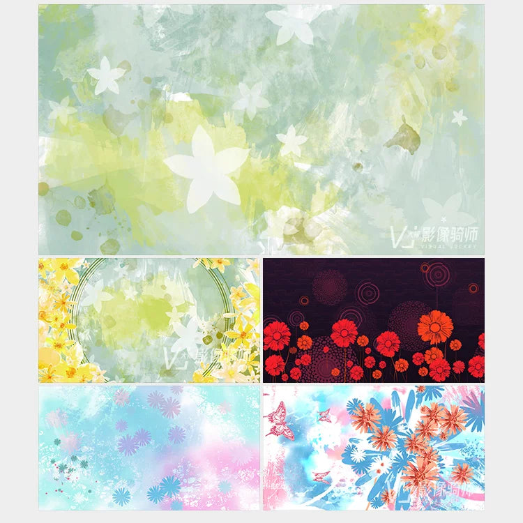 Visual Pack 🎬 | Elegant Watercolor Floral Dream | Singing & Dance Performance LED Screen VJ Video Background 🌸✨