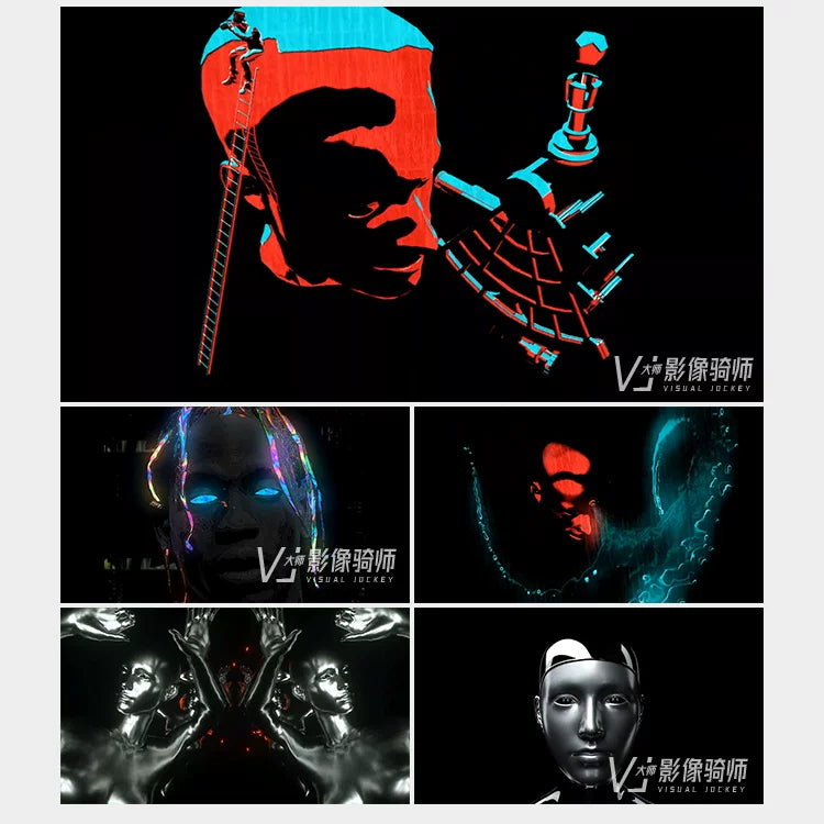 Visual Pack 🎬 | 3D Cyberpunk Character Animation | Dynamic LED Screen Background for Nightclub & Bar VJ Video 🤖🎶