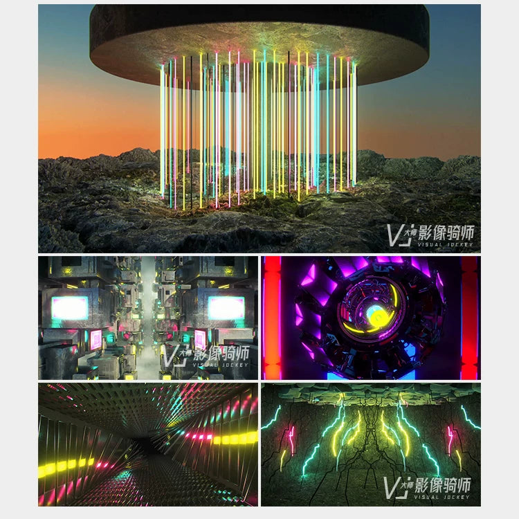 Visual Pack 🎬 | 3D Colorful Light Lines Background | Bar Nightclub Stage Live LED Screen VJ Loop 🌈💃✨