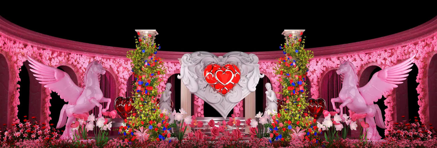 4K Valentine’s Day Heart & Unicorn LED Background | Dreamy Fantasy VJ Loop for Stage Performance | High-Quality Livehouse Video Material | Digital Assets Vol. 233 🦄❤️🎆