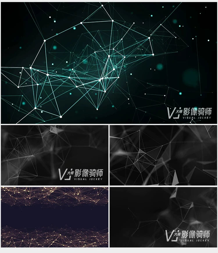 Visual Pack 🎬 | Tech Beautiful Abstract Polygon Dots & Lines Visual | Live LED Dynamic Background PPT/PR 4K ✨🔺⚡
