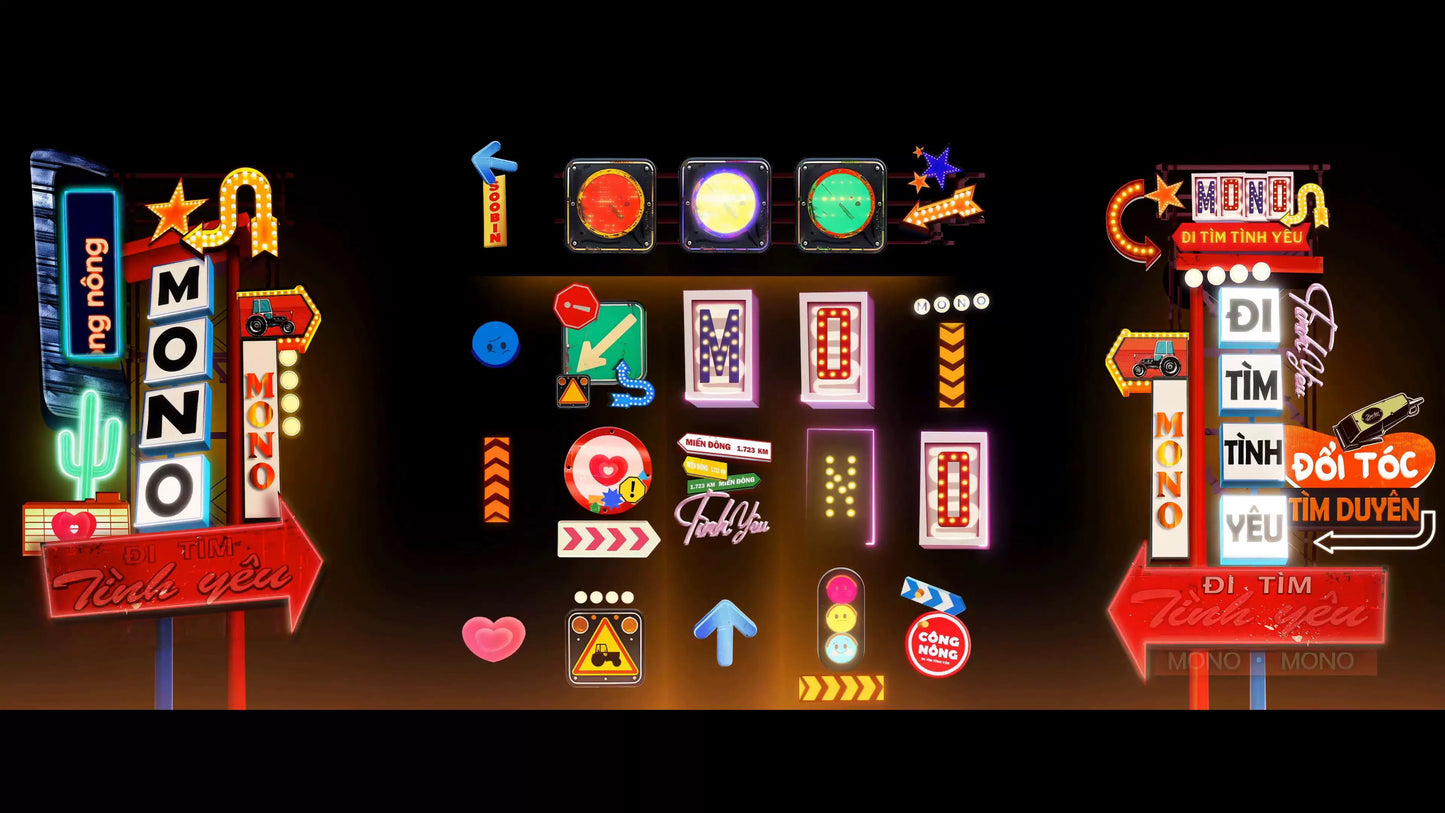 Retro Neon Signboard & Glowing Arrow LED Background | Vintage Neon Letter VJ Loop | Cyberpunk Livehouse Stage Video | Professional Dance Floor Motion Graphics 🏮⚡🏙️