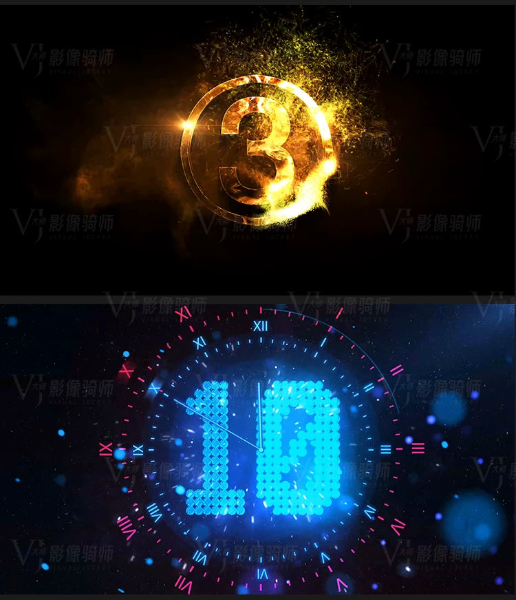 Visual Pack 🎬 | 4K VJ Video of Dynamic Particle Countdown ⏱️✨ for Clubs, Bars & Festival LED Stage 🎶💡