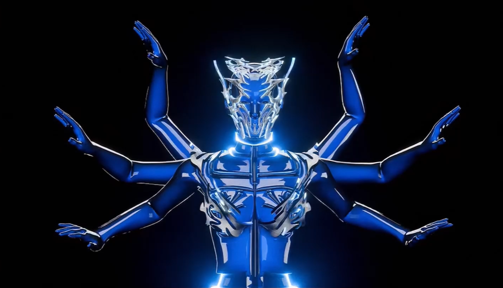 🌌 International Naked-Eye 3D – Mechanical Tech Characters Animation | Holographic Projection LED Screen VJ Visual - MICHIGO STUDIO
