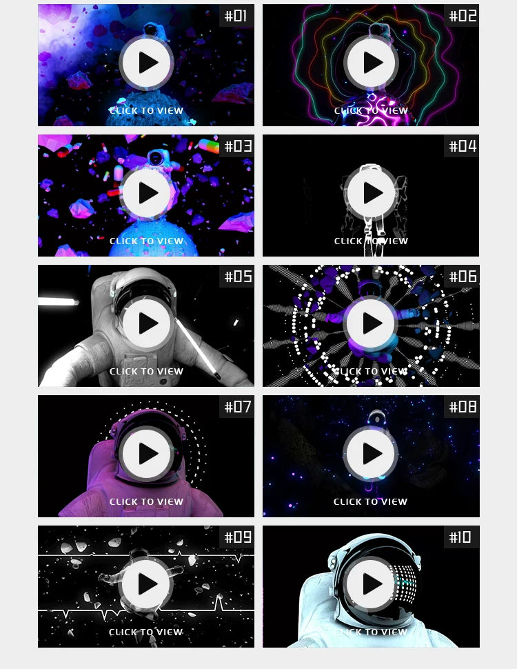 Visual Pack 🎬 | Astronaut Spacewalk 👩‍🚀 Sci-Fi 4K | LED VJ Video Background for Bar Nightclub Stage Performance