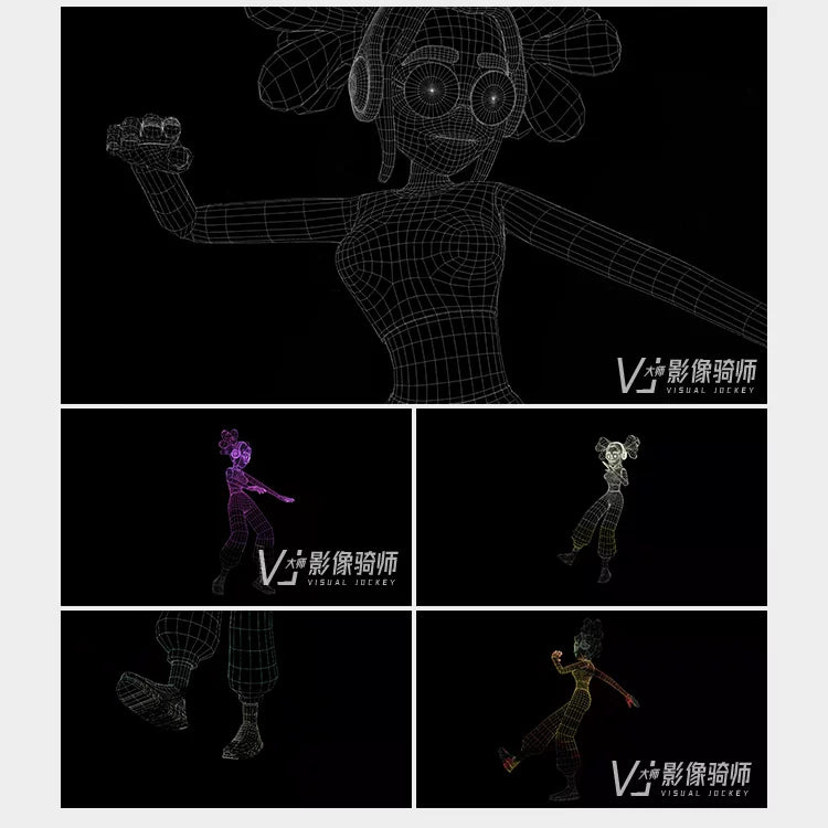 Visual Pack 🎬 | 4K VJ Video of Hip-Hop Girl Dancing 💃 on LED Club & Bar Stage 🎶
