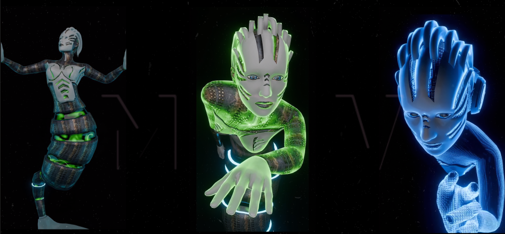 🌐 Naked-Eye 3D Mechanical Tech Characters – Holographic Projection | LED Screen VJ Visual (International) - MICHIGO STUDIO