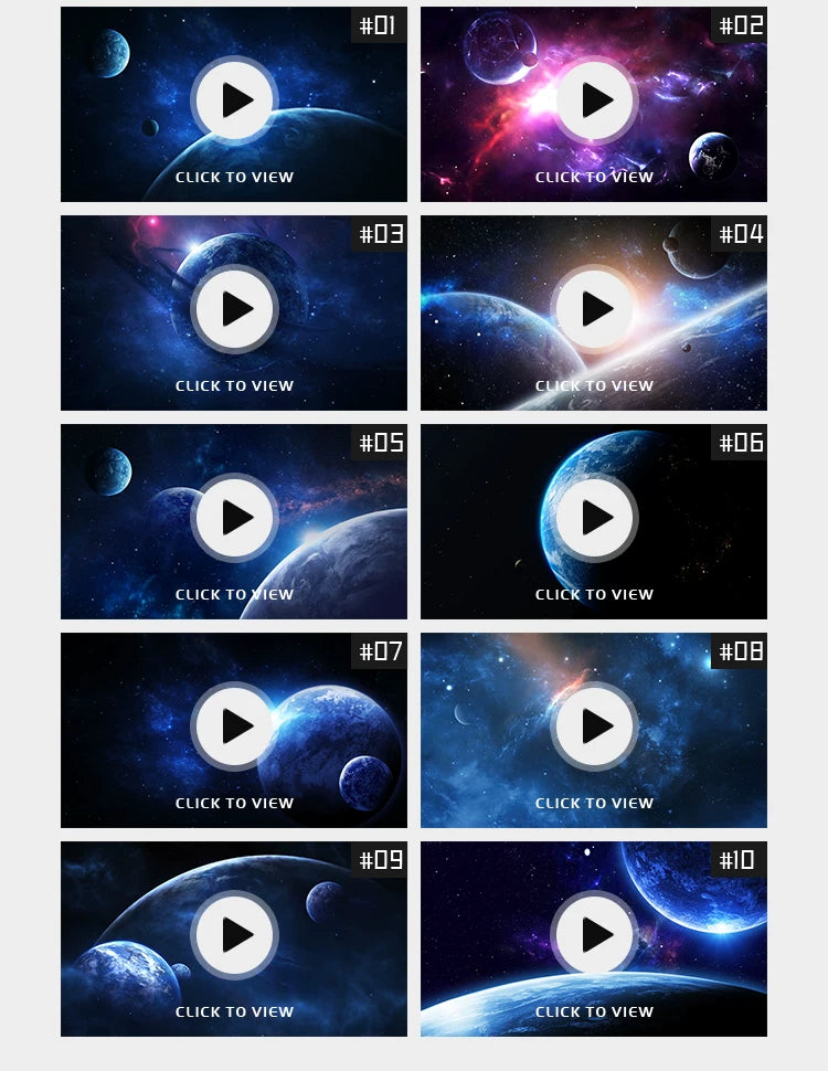 Visual Pack 🎬 | Starry Sky, Planets & Blue Space Visual | Bar LED Live Screen Background VJ Loop 4K ✨🌌🌍
