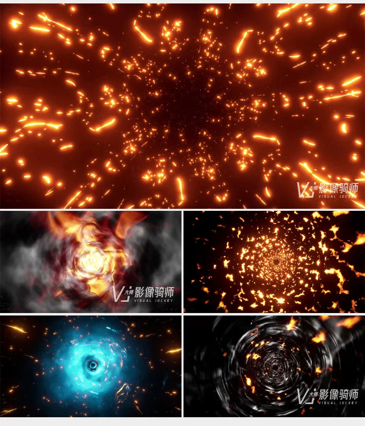 Visual Pack 🎬 | Cool Dynamic Space Wormhole Travel | Bar Runway Stage Live LED Screen Background VJ Loop 4K 🌌